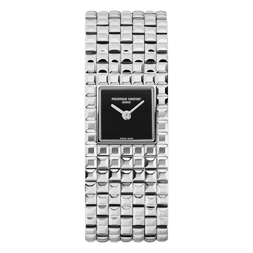 Manchette Lady’s Quartz Stainless Steel Black Dial Watch – FC-200ONB1MC6B-Frederique Constant-Renee Taylor Gallery