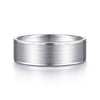 14K White Gold 7mm - Men's Wedding Band in Satin Finish - MBL0143-70W4JJJ-Gabriel & Co.-Renee Taylor Gallery
