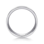 14K White Gold 7mm - Men's Wedding Band in Satin Finish - MBL0143-70W4JJJ-Gabriel & Co.-Renee Taylor Gallery