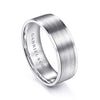 14K White Gold 7mm - Men's Wedding Band in Satin Finish - MBL0143-70W4JJJ-Gabriel & Co.-Renee Taylor Gallery