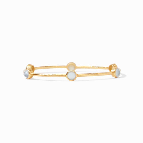 Milano Luxe Bangle - Iridescent Chalcedony Blue-Julie Vos-Renee Taylor Gallery