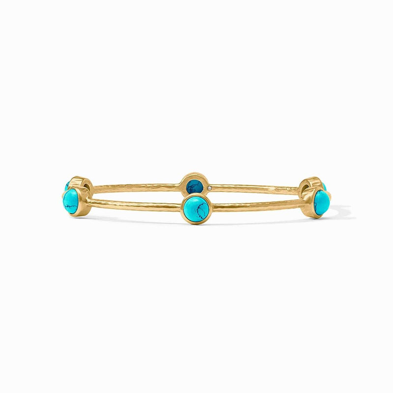 Milano Luxe Bangle-Turquoise Blue - BG047GTQ-Julie Vos-Renee Taylor Gallery