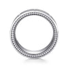14K White Gold 8mm - Carved Men's Wedding Band in Satin Finish - MBH0192-80W4JJJ-Gabriel & Co.-Renee Taylor Gallery