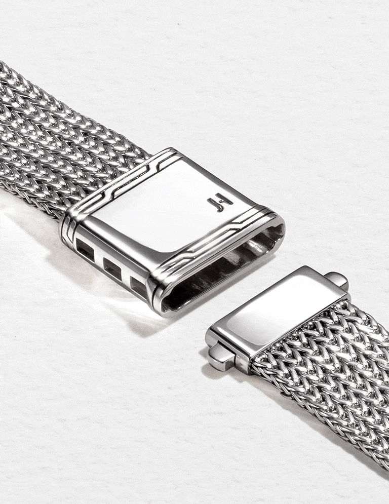 Smart Watch Strap, Sterling Silver, 18MM - WB98652-John Hardy-Renee Taylor Gallery