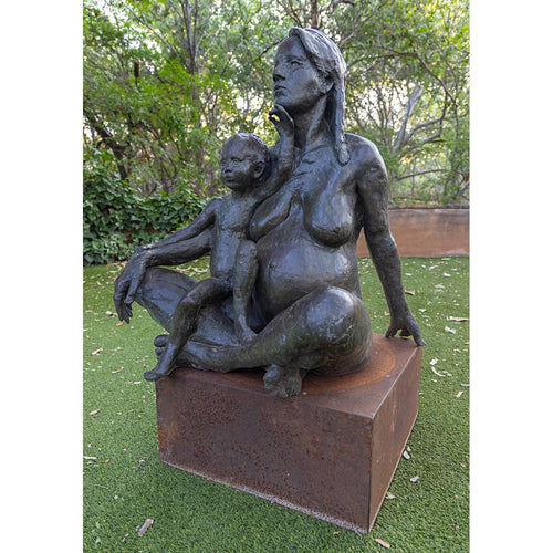 "Mother and Child" (Pinuu & Grace)-John Henry Waddell-Renee Taylor Gallery