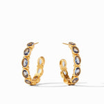 Mykonos Crystal Hoop - Charcoal Blue-Julie Vos-Renee Taylor Gallery