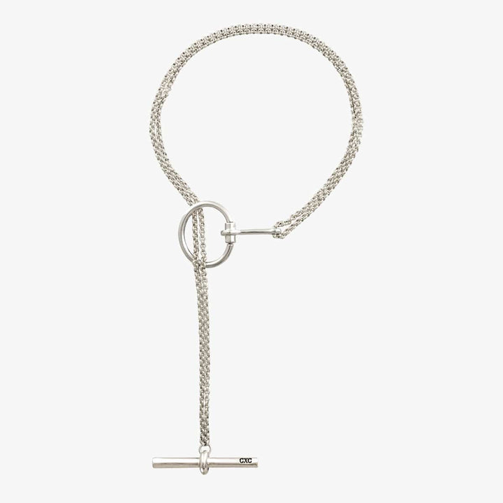Amazona Bit Sliding Necklace - Silver Plated - N0090 MET00-CXC-Renee Taylor Gallery