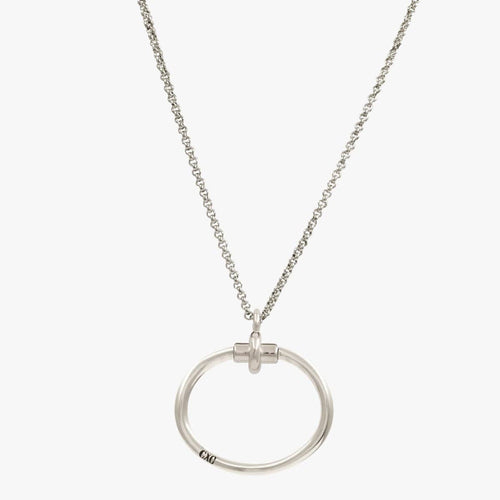 Amazona Bit Long Necklace - Silver Plated - N0093 MET00-CXC-Renee Taylor Gallery