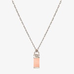 Mini Omega Alejandra Necklace - Silver Plated, Burgundy Methacrylate - N0130 MKR00-CXC-Renee Taylor Gallery