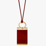 Omega Alejandra Necklace - Gold Plated, Burgundy Methacrylate - N0131 OKB00-CXC-Renee Taylor Gallery