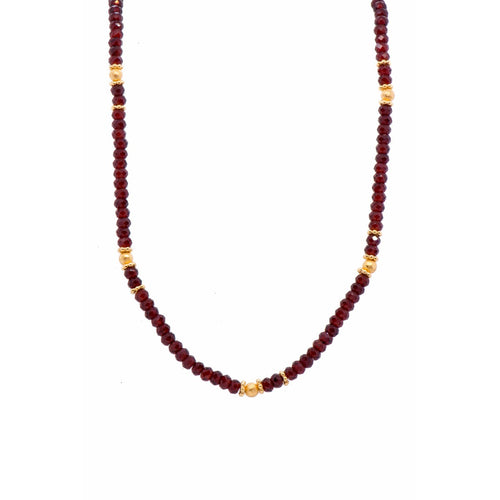 Garnet 24K Gold Vermeil Necklace-Joyla-Renee Taylor Gallery