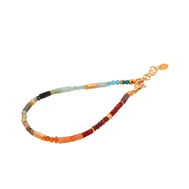 Coral, Garnet, Jasper, Amazonite and Chrysoprase Bracelet-Joyla-Renee Taylor Gallery