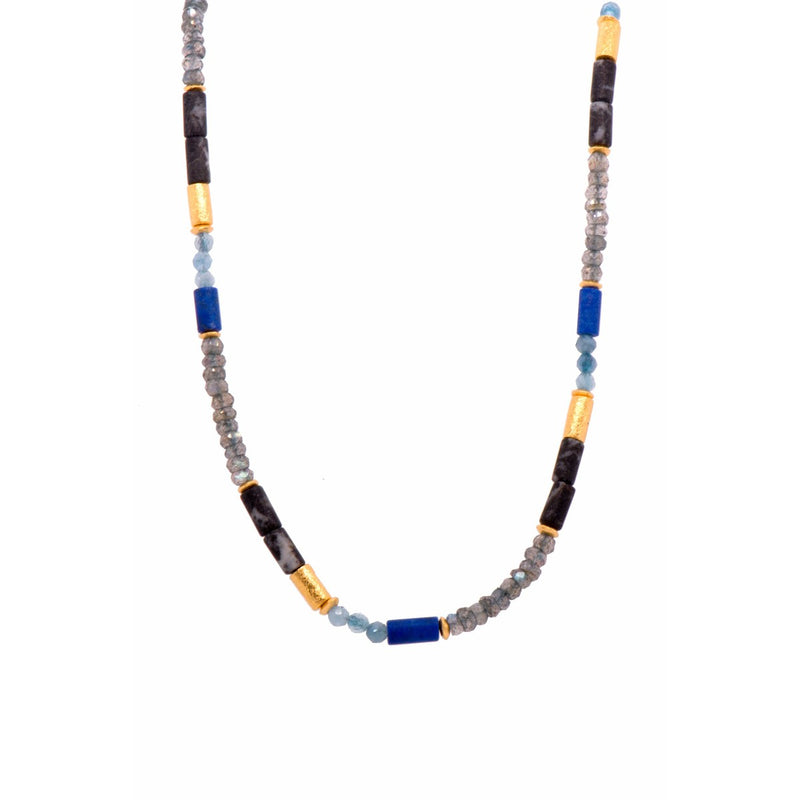 3mm Labradorite 24K Gold Vermeil Necklace-Joyla-Renee Taylor Gallery