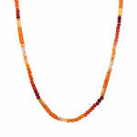 3mm Carnelian, Fire Opal 24K Gold Vermeil Necklace-Joyla-Renee Taylor Gallery