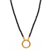 3Mm Black Spinel 17" With Ring Clasp 24K Gold Vermeil Necklace-Joyla-Renee Taylor Gallery