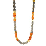 8mm Labradorite & Carnelian 24K Gold Vermeil Necklace-Joyla-Renee Taylor Gallery