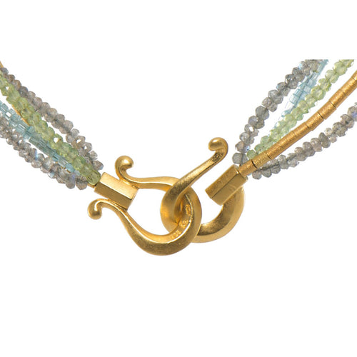 3mm Labradorite, Peridot & Apatite 24K Gold Vermeil Necklace-Joyla-Renee Taylor Gallery