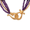 Multi Strand Amethyst Gold Tube Necklace Fair Trade Gold Vermeil - N13-310-04-Joyla-Renee Taylor Gallery