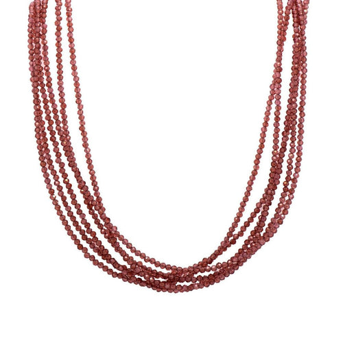 2mm 6 Strand Garnet & 24K Gold Vermeil Necklace - N1426-060-Joyla-Renee Taylor Gallery