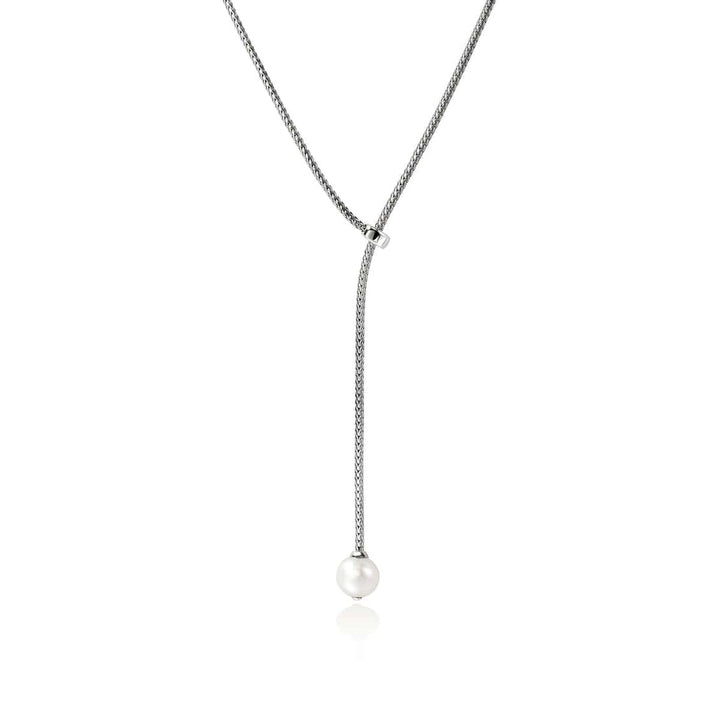 JH Essential Pearl Lariat Necklace, Sterling Silver - NB987231-John Hardy-Renee Taylor Gallery