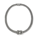 Love Knot Silver Double Chain Necklace - NB98778-John Hardy-Renee Taylor Gallery