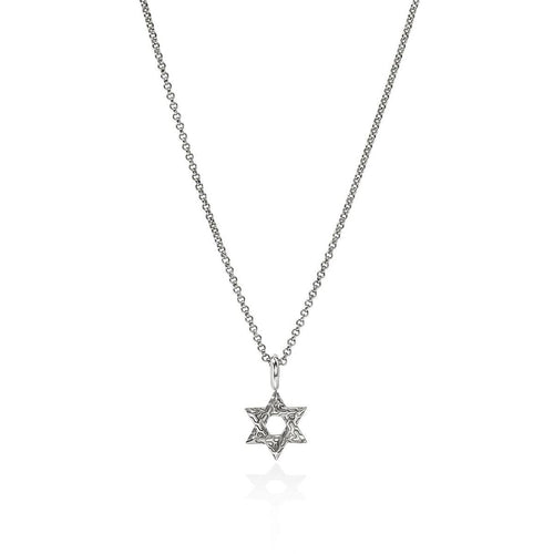 JH Essentials Silver Spiritual Star of David Necklace - NB989399X16-18-John Hardy-Renee Taylor Gallery