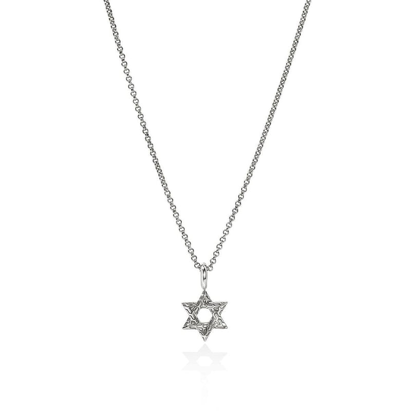 JH Essentials Silver Spiritual Star of David Necklace - NB989399X16-18-John Hardy-Renee Taylor Gallery