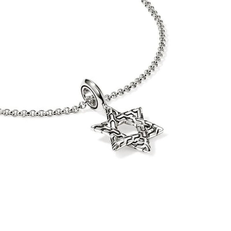 JH Essentials Silver Spiritual Star of David Necklace - NB989399X16-18-John Hardy-Renee Taylor Gallery