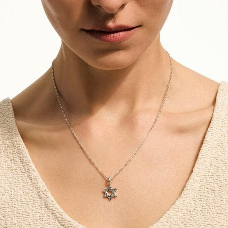JH Essentials Silver Spiritual Star of David Necklace - NB989399X16-18-John Hardy-Renee Taylor Gallery