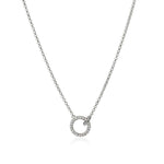 JH Essentials Silver Diamond Pave Mini Rolo Chain Interlinking Necklace - NBP987802DI-John Hardy-Renee Taylor Gallery