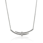Spear Station Necklace, Sterling Silver, Diamonds - NBP989592DIX16-18-John Hardy-Renee Taylor Gallery