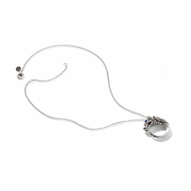 Naga Necklace, Sterling Silver, Pavé - NBS6501254BHBLSBN-John Hardy-Renee Taylor Gallery