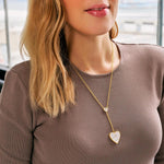 From the Heart Lariat Necklace - PYZ070548B-MOP-18E-Freida Rothman-Renee Taylor Gallery