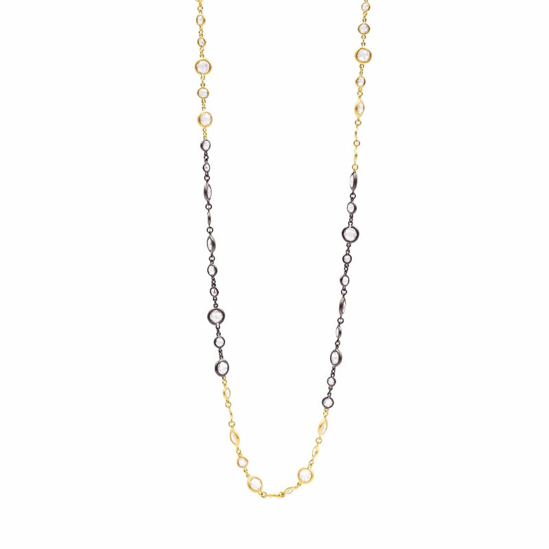 Illuminating Two-Tone Long Necklace - YRZ070323BB-36-Freida Rothman-Renee Taylor Gallery