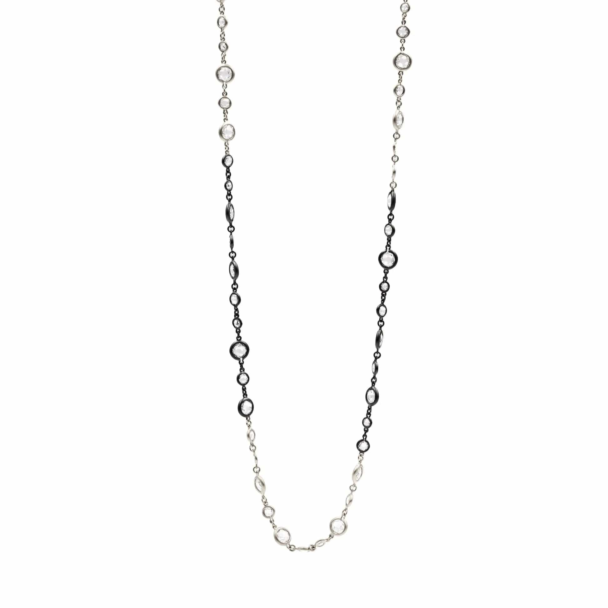 ★ROSEMONT★ SILVER Necklace RC0042 33 ct. t.w. Lab-Grown Diamond Station Necklace in Sterling