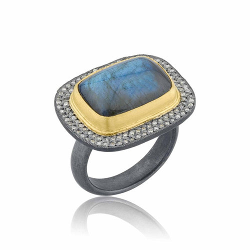 Nightfall Ring with Labradorite & Diamond Gray by Lika Behar