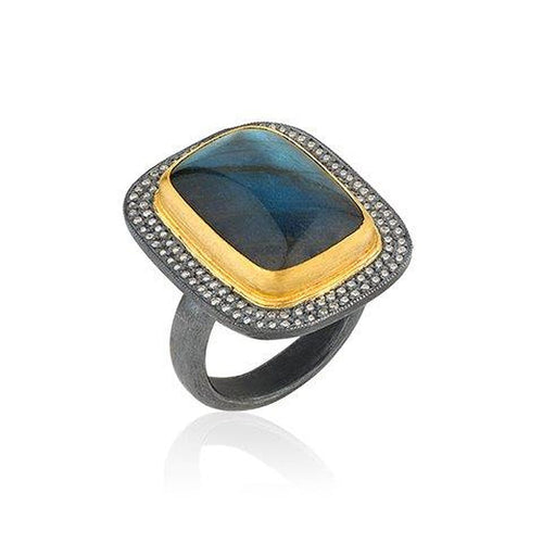 Nightfall Ring with Labradorite & Diamond Gray by Lika Behar
