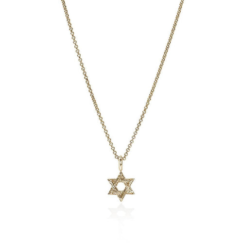 JH Essentials 14K Gold Spiritual Star of David Necklace - NGG989399X16-18-John Hardy-Renee Taylor Gallery