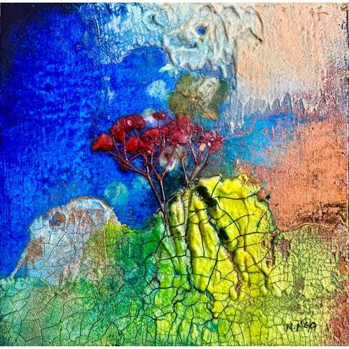 "Floral Study with Brown I"-Nancy Ngo-Renee Taylor Gallery