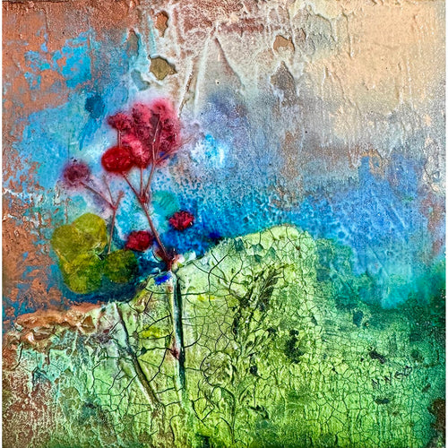 "Floral Study with Brown II"-Nancy Ngo-Renee Taylor Gallery