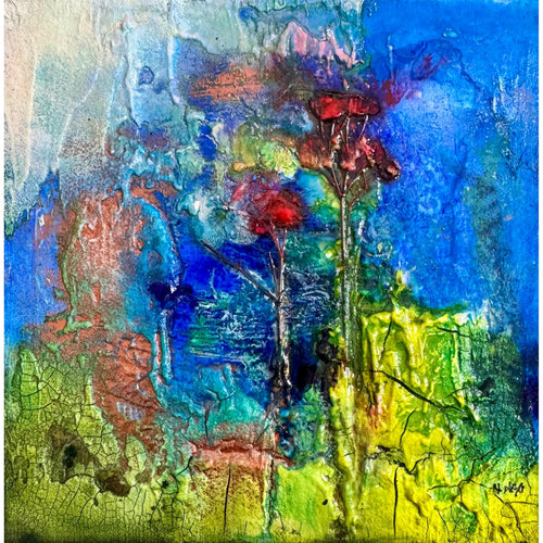 "Floral Study with Grey I"-Nancy Ngo-Renee Taylor Gallery