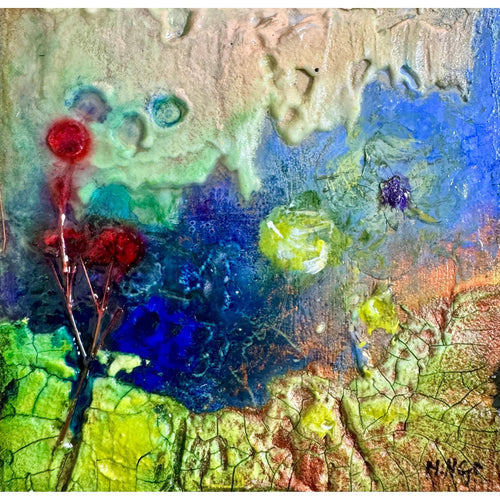 "Floral Study with Grey IV"-Nancy Ngo-Renee Taylor Gallery