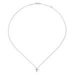 14K White Gold Diamond Cross Necklace - NK1370W45JJ-Gabriel & Co.-Renee Taylor Gallery