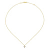 14K Yellow Gold Diamond Cross Pendant Necklace - NK1370Y45JJ-Gabriel & Co.-Renee Taylor Gallery