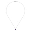 14K White Gold Amethyst and Diamond Halo Pendant Necklace - NK2824W45AM-Gabriel & Co.-Renee Taylor Gallery