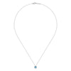 14K White Gold Round Swiss Blue Topaz and Diamond Halo Necklace - NK2824W45BT-Gabriel & Co.-Renee Taylor Gallery