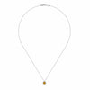 14K White Gold Round Citrine and Diamond Halo Pendant Necklace - NK2824W45CT-Gabriel & Co.-Renee Taylor Gallery