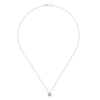 14K White Gold 18" Diamond Pavé Cushion Pendant Necklace - NK3798W45JJ-Gabriel & Co.-Renee Taylor Gallery