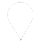 14K White Gold 18" Diamond Pavé Cushion Pendant Necklace - NK3798W45JJ-Gabriel & Co.-Renee Taylor Gallery