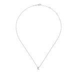 14K White Gold Diamond E Initial Pendant Necklace - NK4577E-W45JJ-Gabriel & Co.-Renee Taylor Gallery